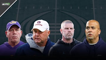 Former head coaches Brian Kelly (LSU), Hugh Freeze (Auburn), Billy Napier (Florida) and James Franklin (Penn State)