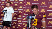 Drake Lindsey and Koi Perich at Minnesota's annual internal media days.