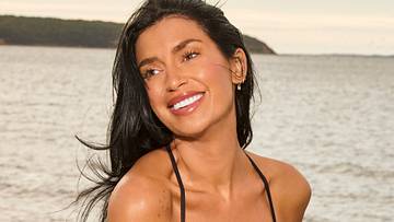 Nicole Williams English was photographed by Ben Watts in Montauk, N.Y. Swimsuit by Lybethras Swimwear.