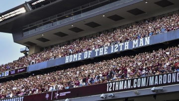 Nov 20, 2021; College Station, Texas, USA;  A general view of the stands at the last regular season