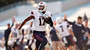 Penn wide receiver Jared Richardson (17)