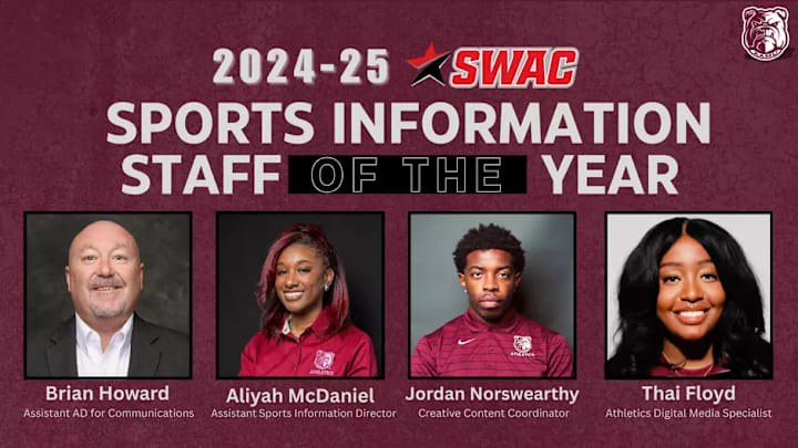 Alabama A&M Named 2024-25 SWAC Sports Information Staff of the Year Alabama A&M Named 2024-25 SWAC Sports Information Staff of the Year
