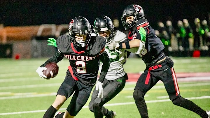 Hillcrest defeated Blackfoot to reach the 2024 Class 5A semifinals. Hillcrest defeated Blackfoot to reach the 2024 Class 5A semifinals.