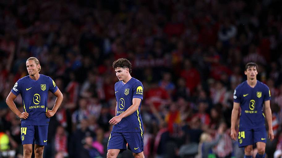 Atlético Madrid players looking forlorn