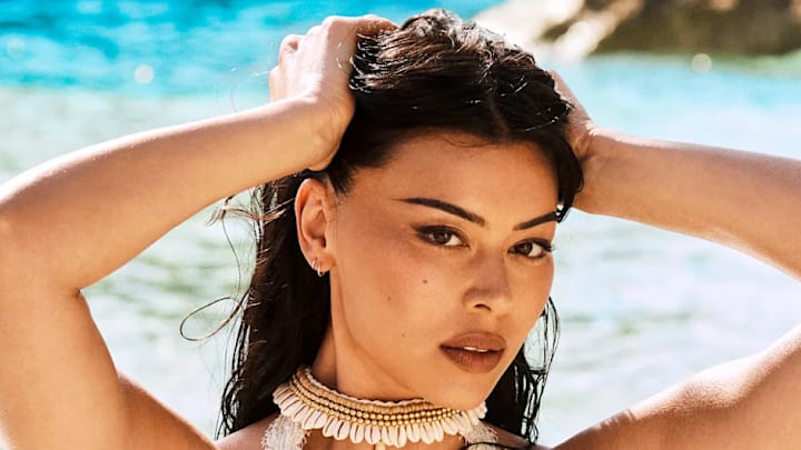 Lauren Chan was photographed by Ben Watts in Bermuda. Swimsuit by PQ Swim. Necklace by Andi Bagus. Lauren Chan was photographed by Ben Watts in Bermuda. Swimsuit by PQ Swim. Necklace by Andi Bagus.