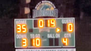 The West Davidson scoreboard displayed the evidence of the Green Dragons' 35-0 win over rival Leddford.