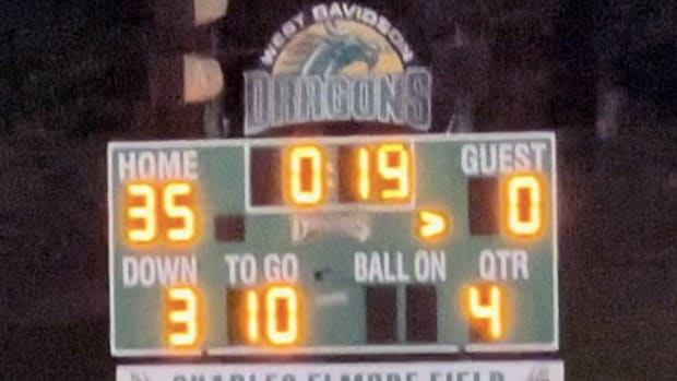 West Davidson scoreboard.