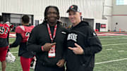 Radcliff (Ky.) North Hardin defensive tackle Josiah Hope and Louisville defensive line coach Mark Hagen