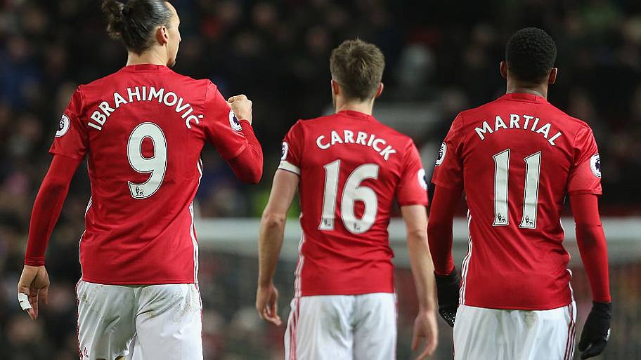 Zlatan Ibrahimovic, Michael Carrick, Anthony Martial