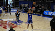 May 13, 2025; Chicago, Il, USA; Dylan Harper (29) participates in the 2025 NBA Draft Combine at Wintrust Arena. Mandatory Credit: David Banks-Imagn Images