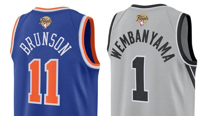 Nike Swingman jerseys with the 2026 NBA Finals patch.