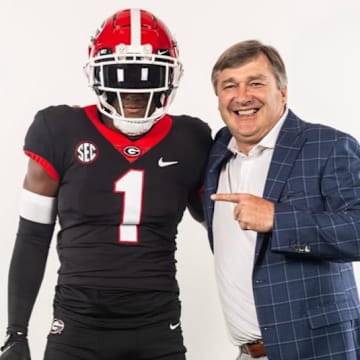 2026 running back prospect Derrek Cooper during a recruiting visit to the University of Georgia 