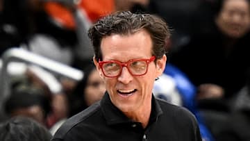 Atlanta Hawks head coach Quin Snyder reacts against the  Washington Wizards.