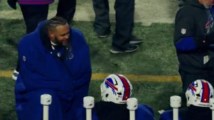 Dion Dawkins loves Bills fans. Dion Dawkins loves Bills fans.