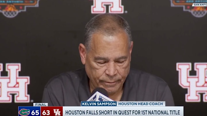 Houston's Kelvin Sampson spoke about the failed final play after the game. Houston's Kelvin Sampson spoke about the failed final play after the game.