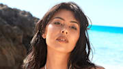 Lauren Chan was photographed by Ben Watts in Bermuda. Swimsuit by Mare Perpetua.
