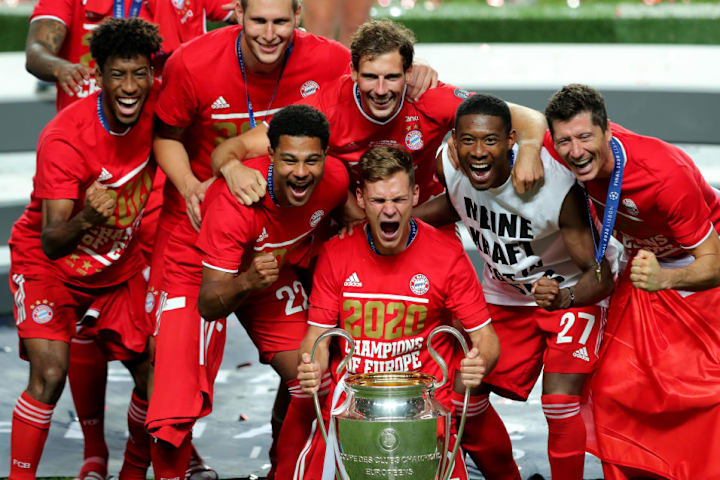 Coman (l.) gewann mit dem FC Bayern die Champions League und erzielte im Finale gegen PSG den Siegtreffer