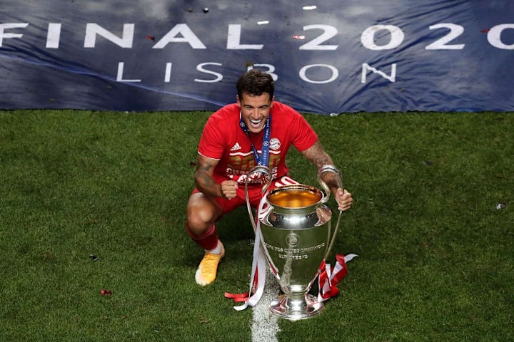 Neben DFB-Pokal und Deutscher Meisterschale holte Coutinho mit dem FC Bayern auch den Titel in der Königsklasse