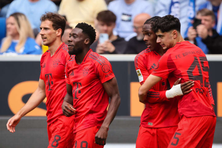 Alphonso Davies, Leon Goretzka, Mathys Tel, Aleksandar Pavlovic