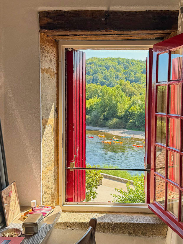 Kayak in the Dordogne River 