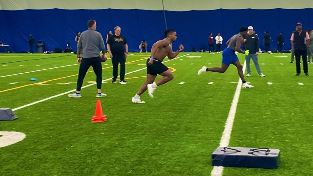 Ezrah Thibodeaux at HCU Pro Day
