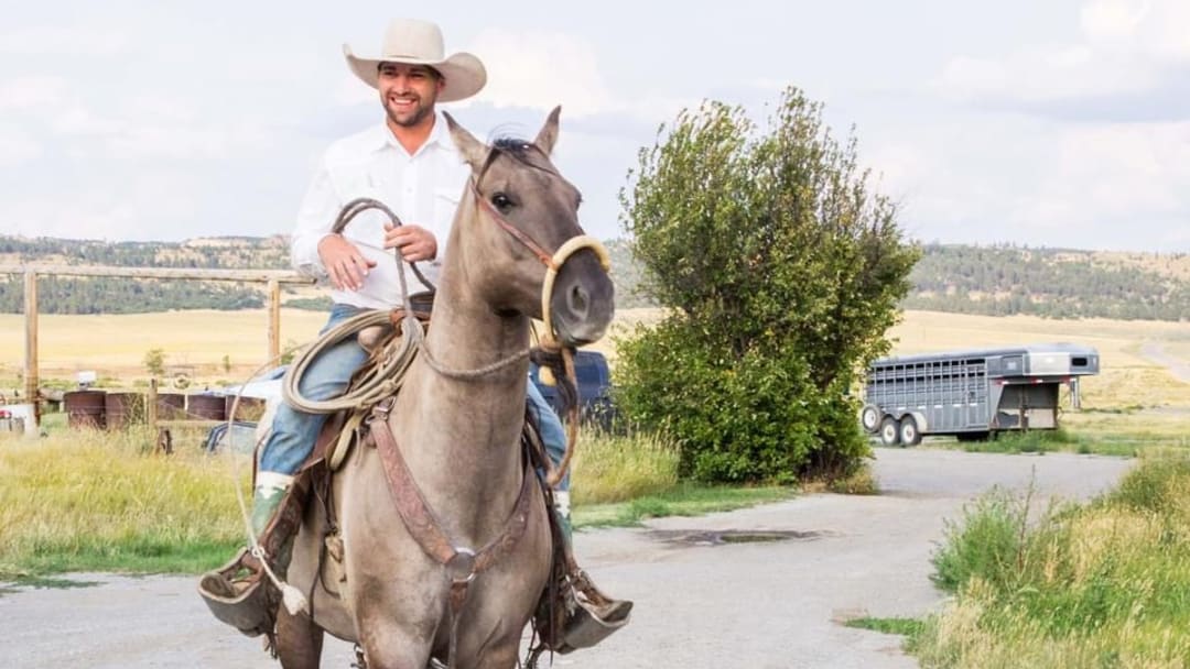 Wacey Snook sits upon a horse which was one of his favorite places to be when he was still around