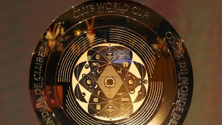 The brand new FIFA Club World Cup trophy.