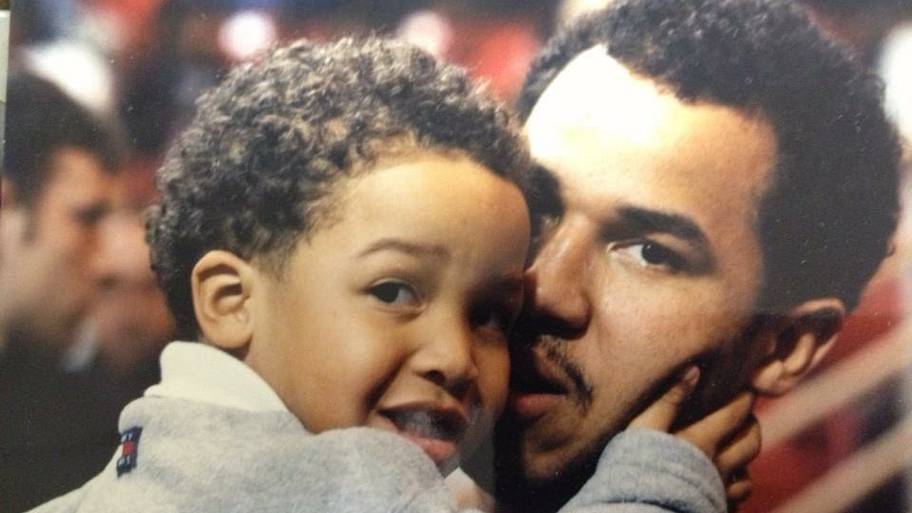 Jalen Brunson as a kid with his dad Rick