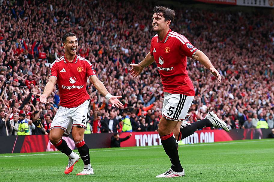 Harry Maguire celebrates