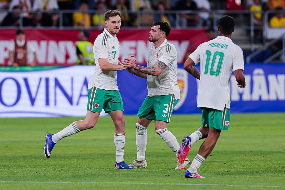 Wales players celebrate