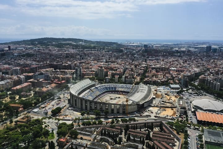 Obras de restauración del estadio Camp Nou