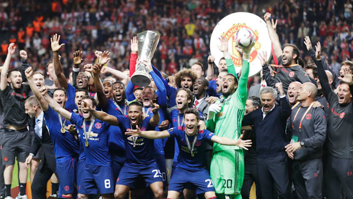 Jose Mourinho guided Manchester United to their only Europa League trophy. Jose Mourinho guided Manchester United to their only Europa League trophy.