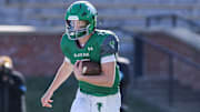 Blair Oaks quarterback Tyler Bax led the Falcons to the Class 3 championship last year in Columbia. 