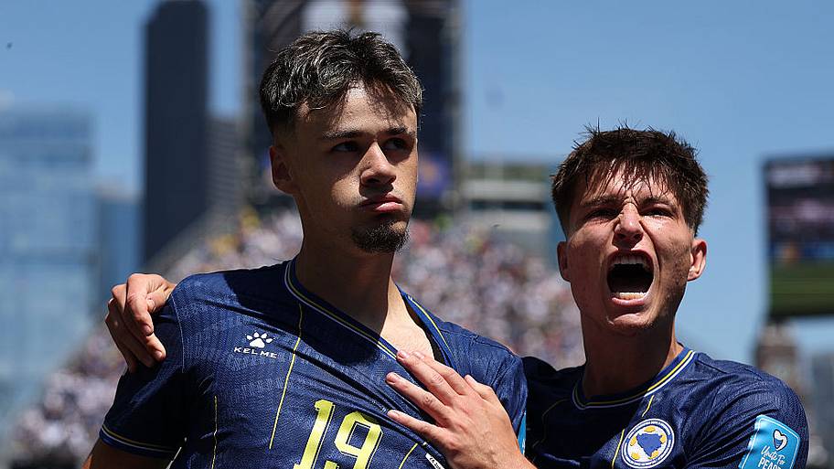 Bosnia players celebrating