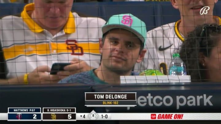 Bally Sports broadcast of the Twins' game against the San Diego Padres on Monday, Aug. 19, 2024, misidentified a random Padres fan as Blink-182 co-founder, singer and guitarist Tom DeLonge. 