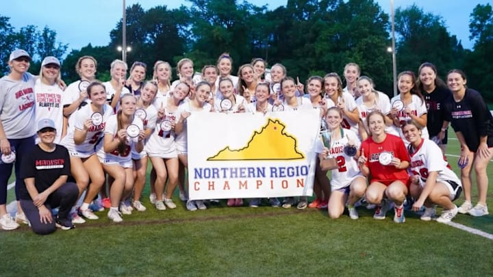 The James Madison girls lacrosse team defeated previously undefeated Yorktown to capture the Virginia Class 6 Region D championship.