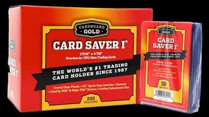 Cardboard Gold's Card Saver I holders are used when submitting sports cards for grading.