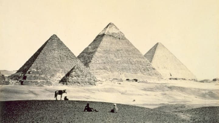 The Pyramids Of El-Geezeh From The South West' Egypt 1858