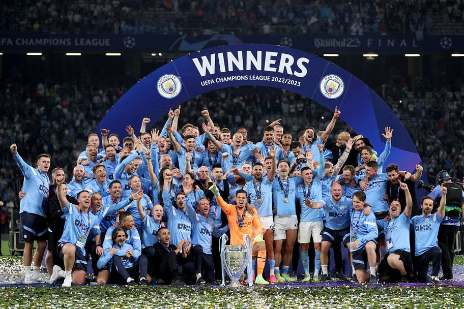 Man City Champions League trophy 2023