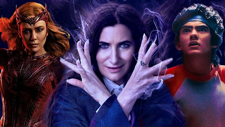 AGATHA ALL ALONG compilation featuring Agatha Harkness and Teen/Wiccan, as well as Doctor Strange in the Multiverse of Madness' Scarlet Witch, Wanda Maximoff. 
