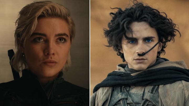 Florence Pugh in Marvel Studios' Thunderbolts* and Timothee Chalamet in Warner Bros.' Dune.