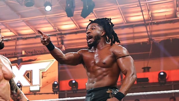 Trick Williams (right) has a bright future ahead in pro wrestling