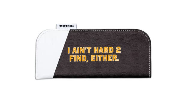 The Peggy Sleeve with Deion Sanders' slogan 'I Ain't Hard 2 Find, Either.'