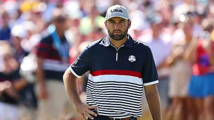 Scottie Scheffler went 0-2 on Friday at the Ryder Cup. Scottie Scheffler went 0-2 on Friday at the Ryder Cup.