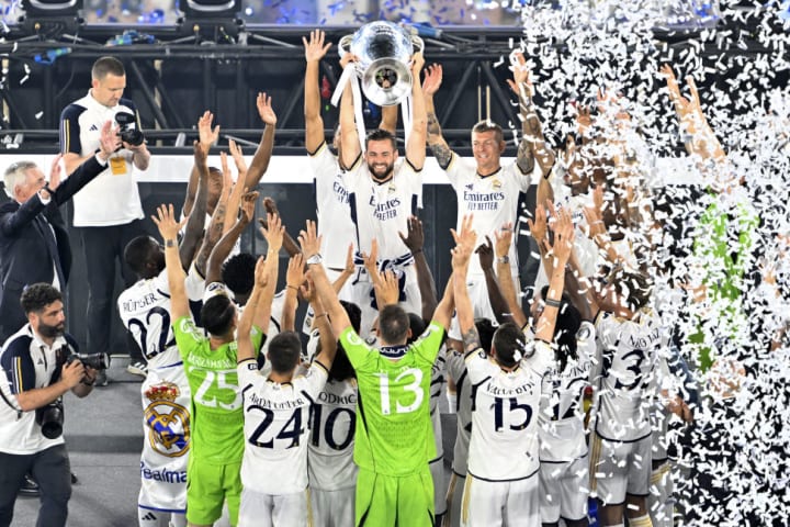 Real Madrid UEFA Champions League Trophy celebrations