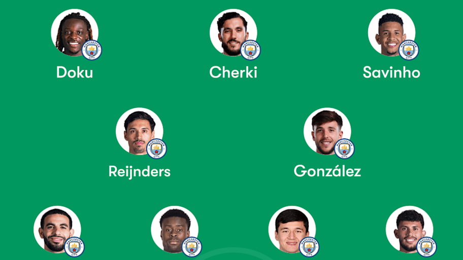 Man City lineup 