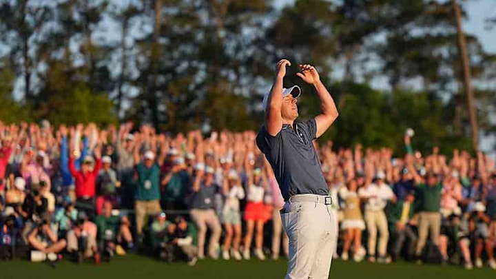 McIlroy was a picture of relief after sinking the winning putt. McIlroy was a picture of relief after sinking the winning putt.