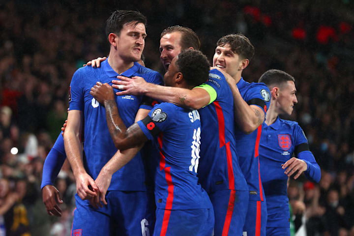 Harry Maguire, Raheem Sterling, Harry Kane