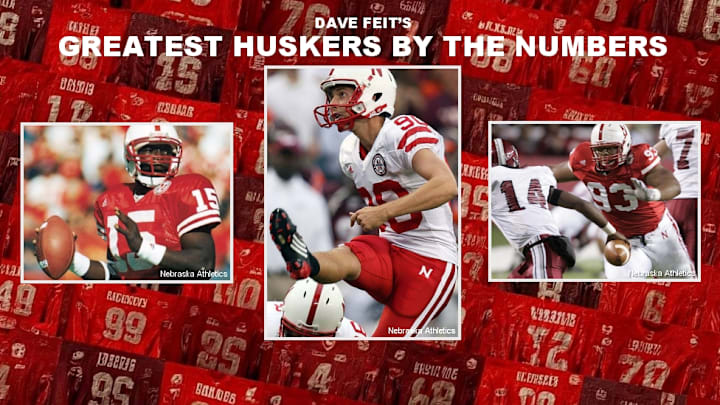 Counting down the greatest Nebraska football players by jersey number.