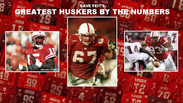 Counting down the greatest Nebraska football players by jersey number. Counting down the greatest Nebraska football players by jersey number.